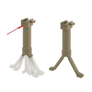 ACM Vertical grip with telescope bipod - coyote